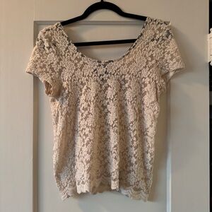 Elegant Lace Top in Cream